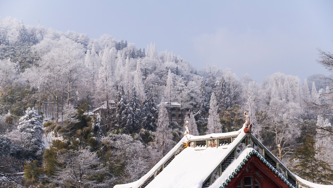 莫干山雪景照片图片