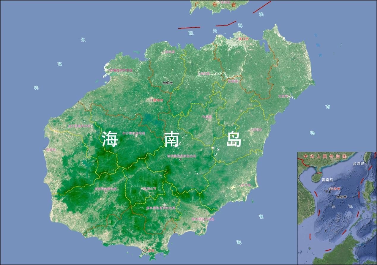 海南岛热带分界线图片
