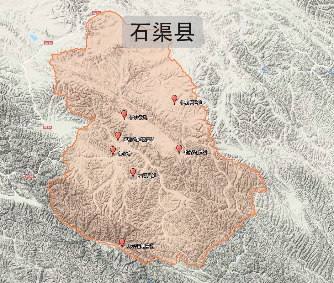 石渠县地图 风景图片