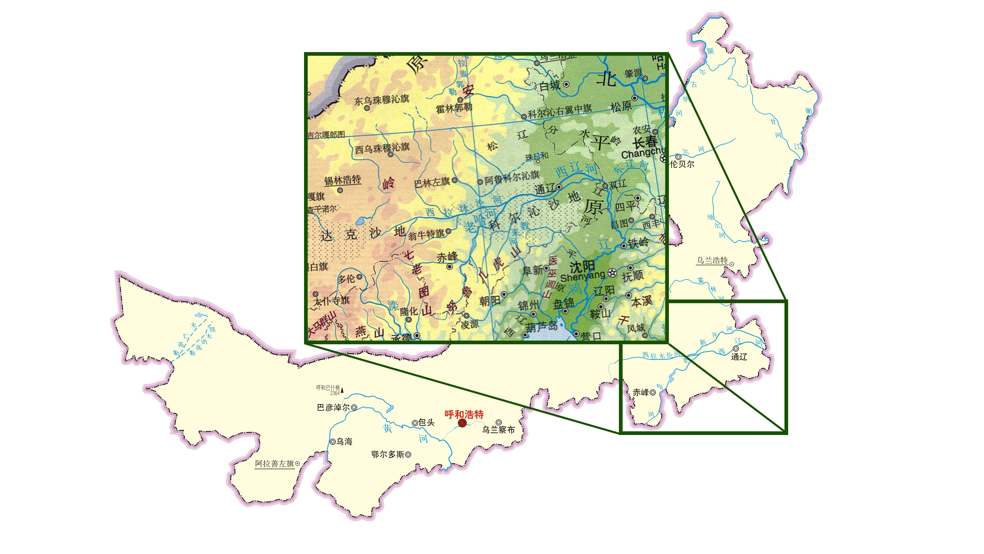 科尔沁草原地图图片